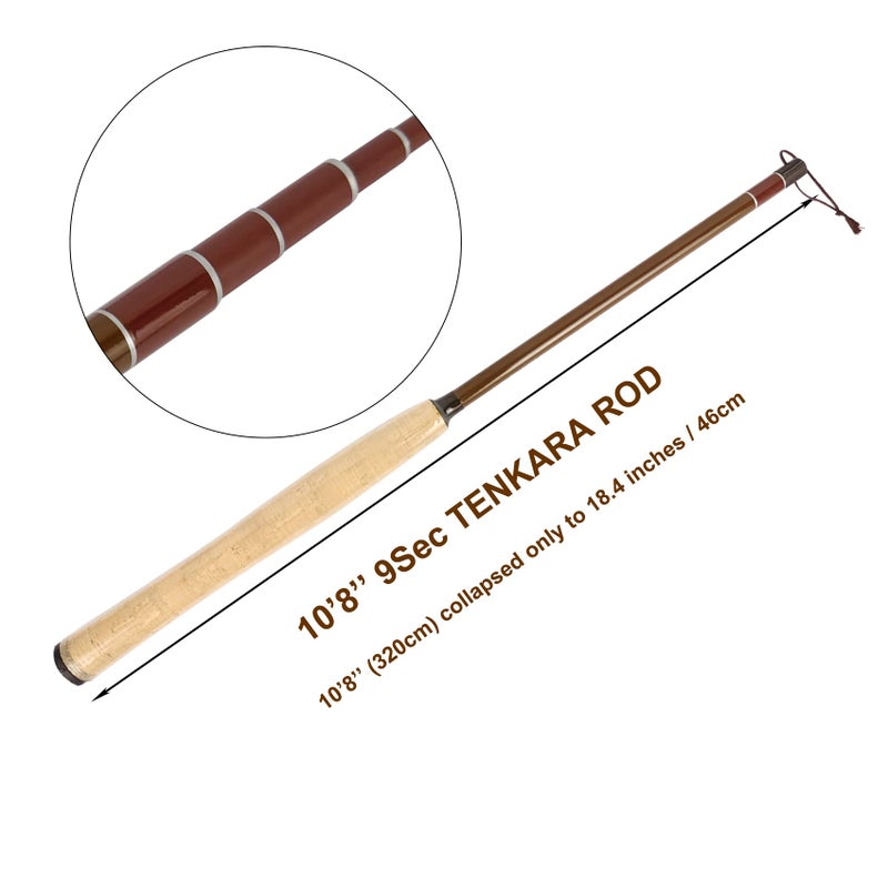 Aventik Z Tenkara Rods Pro IM12 Nano 6:4 Action 5 Most Used Sizes All Water Conditions Quality Carbon Tube Packing, Extra Spare Sections Included, Tenkara Fly Rods&Combo (10'8'' 9sec(Standard)) - Image 2